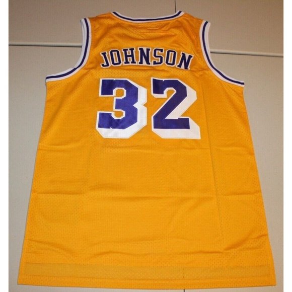 VTG NBA Los Angeles Lakers Magic Johnson #32 Jersey Large Mitchell & Ness NWT - Picture 2 of 2
